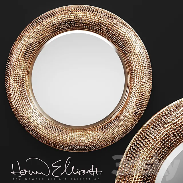 Raymus Mirror by Howard Elliott. copper decor. round. disc. metal. decorative. wall decor. luxury. mirror 3DModel
