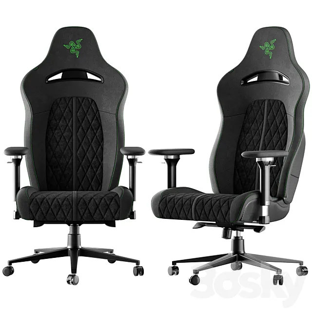 Razer Enki Pro Black_Green 3D Model