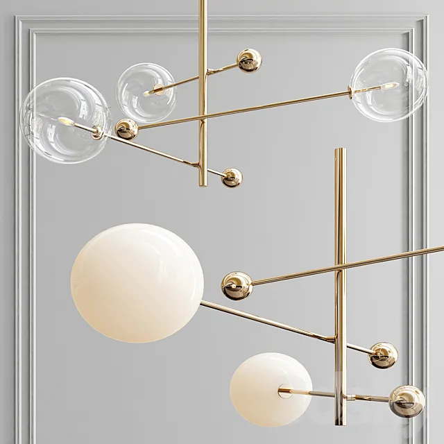 RD15 3 Arm Chandelier 3D Model