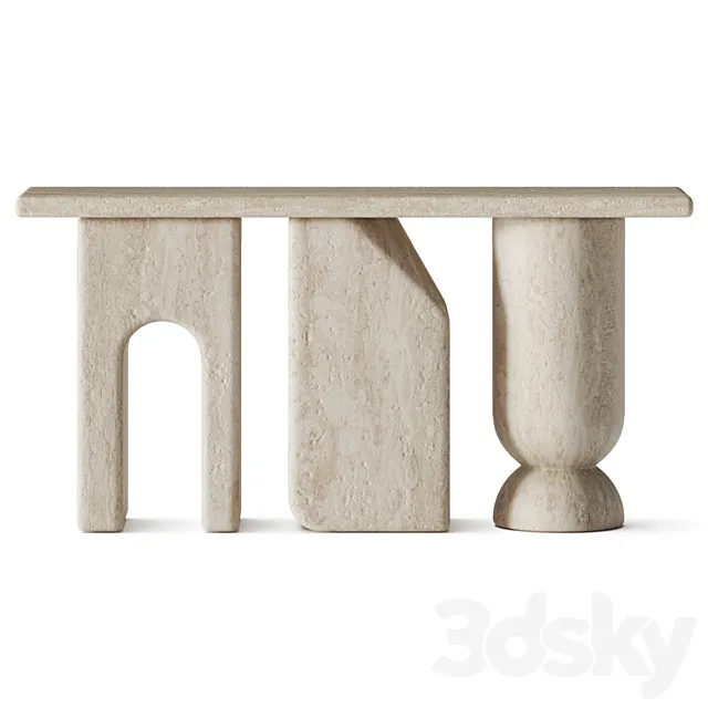 RDLC Latt Marble Console Table 3DModel