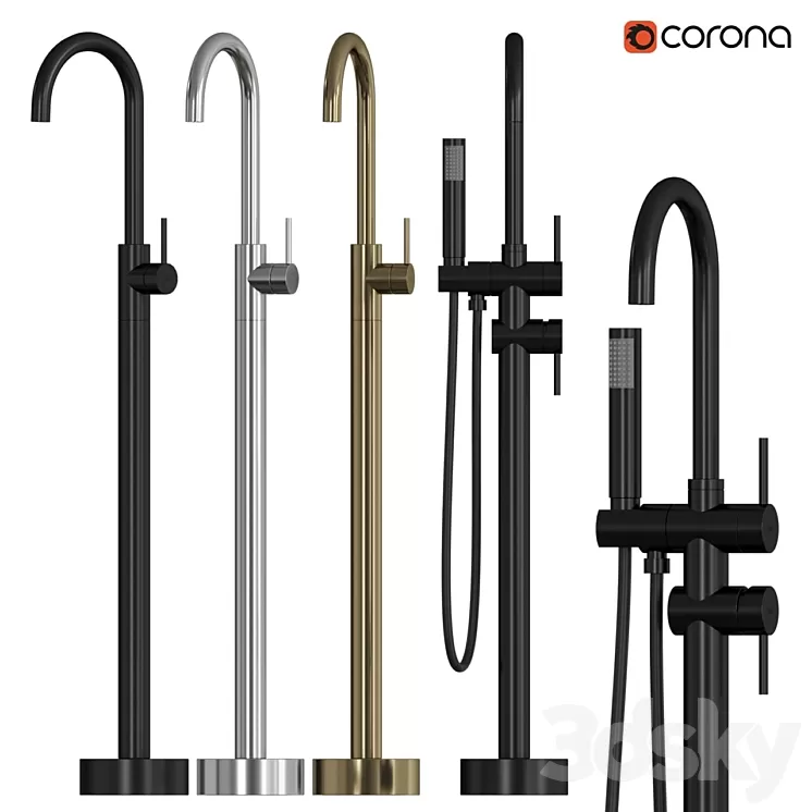 REA ORTIS | Floor-standing washbasin faucet 3D Model