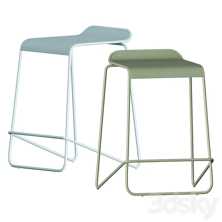 Ready Stacking Barstool 3D Model Free