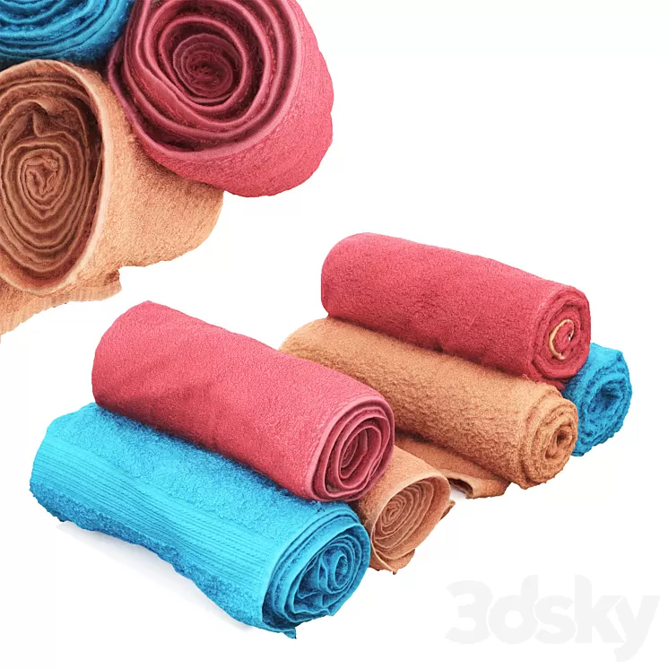 Real towels 01 3D Model