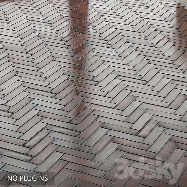 Realistic herringbone tile (no plugins) 3DModel