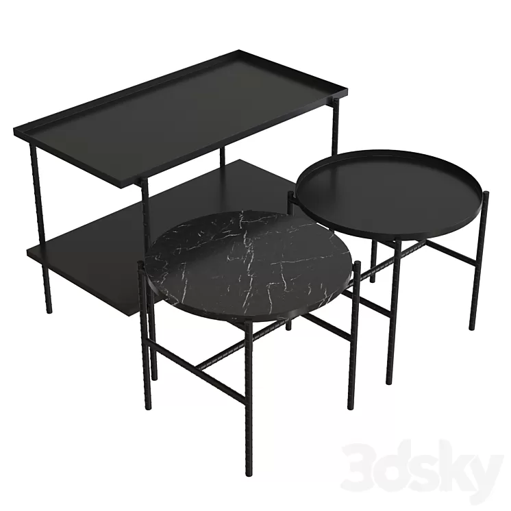Rebar side table 3D Model