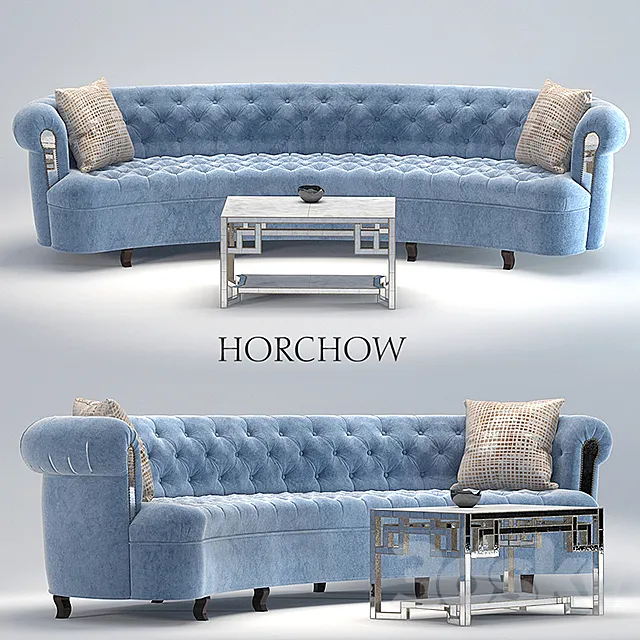 Rebecca Mirrored Sofa 3D Model