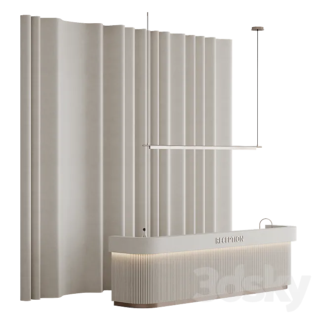 Reception desk 003 3D Model