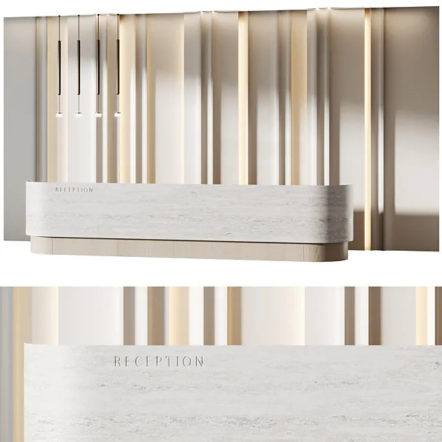 Reception desk 003 3D Model