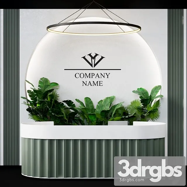 Reception Desk 16 1 3D Model Free