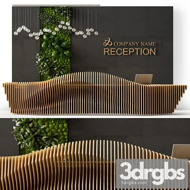 Reception Desk 3 3D Model Free