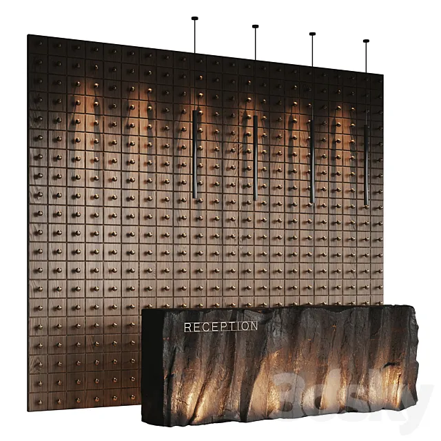 Reception desk natural rock 2 Free Download