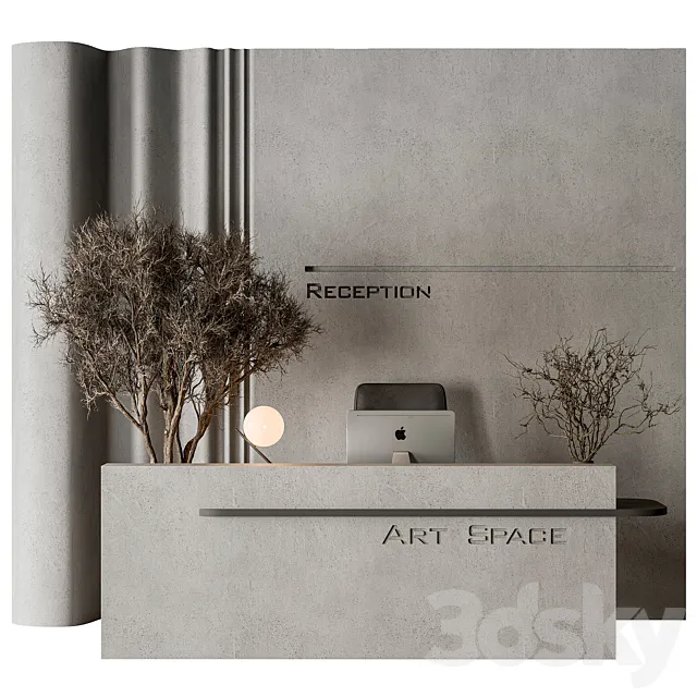 Reception Desk - Office Set 579 Free Download