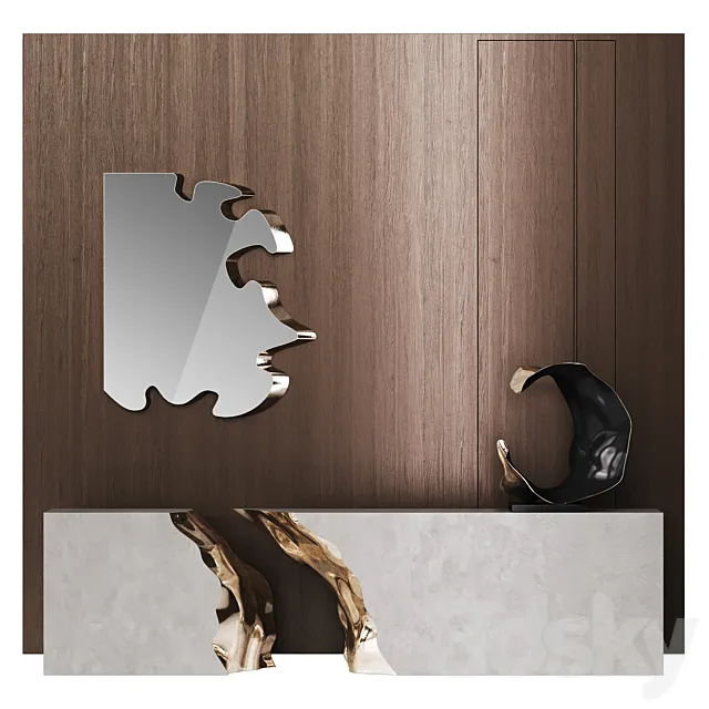 Reception desk with liquid element Free Download