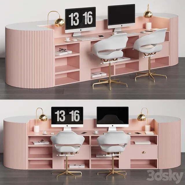Reception table02 3D Model