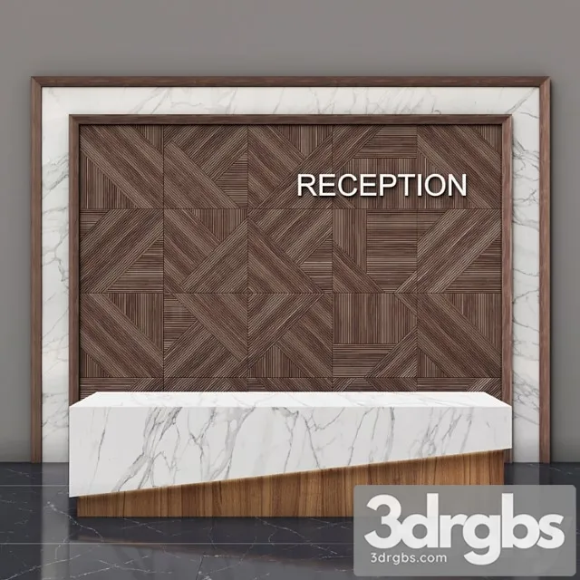 Reception Wall Panel 1 3D Model Free