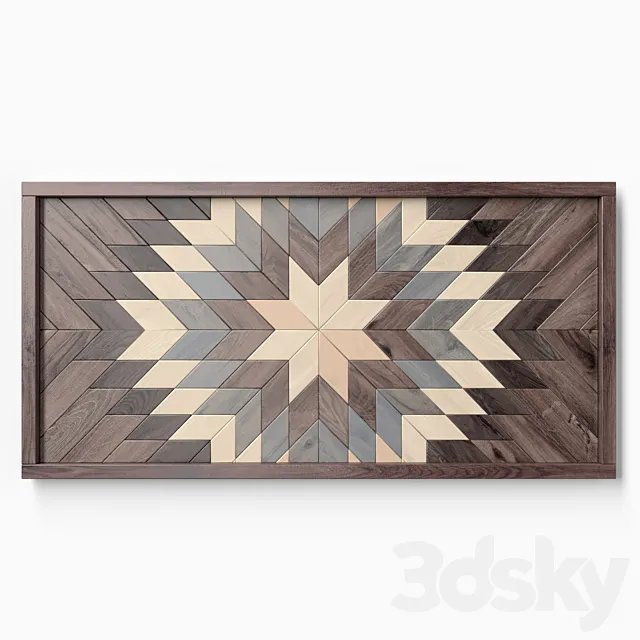 Reclaimed wood wall art 3DModel