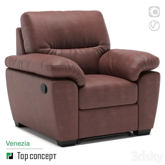 Recliner armchair Venezia 3D Model