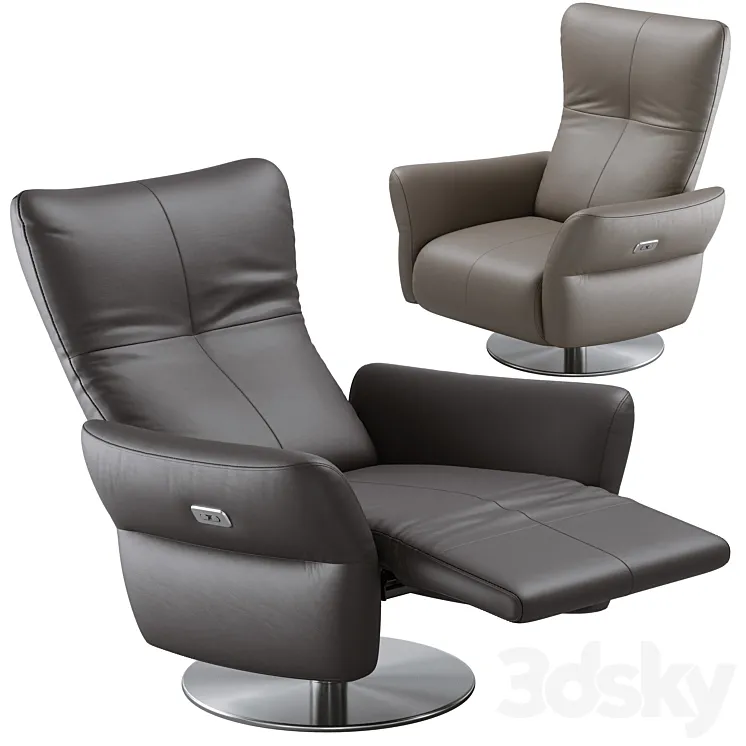 Reclining Armchair EgoItaliano Ozzy Recliner Chair 3D Model Free