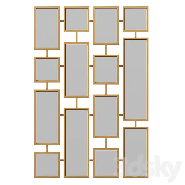 Rectangles Wall Mirror by Clear Home Design 3D Model