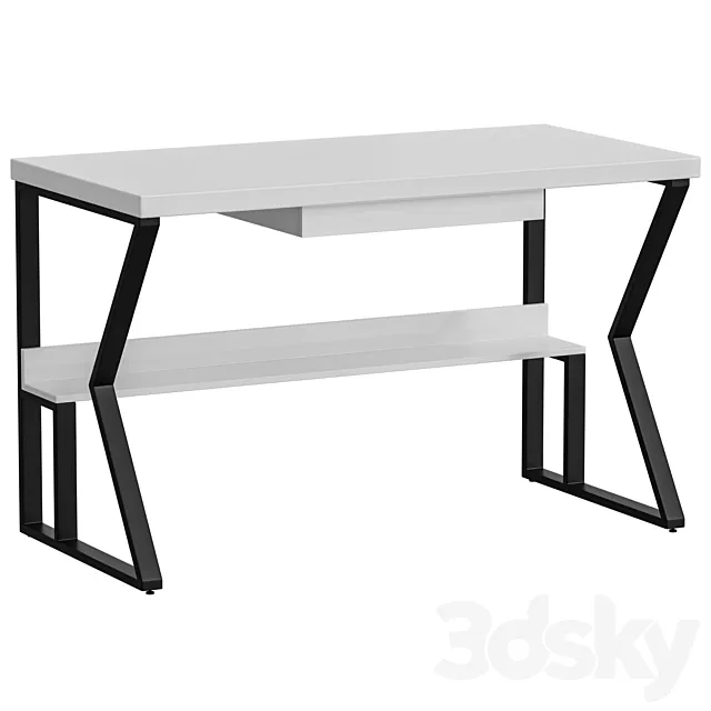 Rectangular computer desk 3D Model