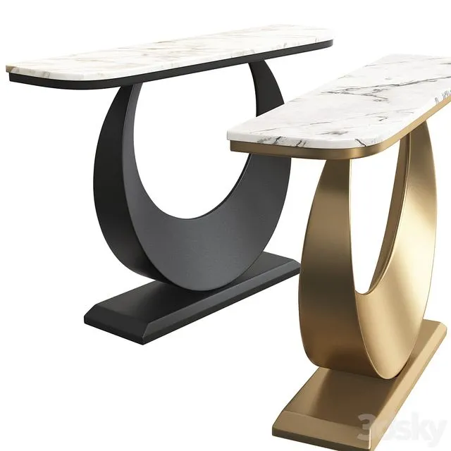 Rectangular Console Table 3D Model