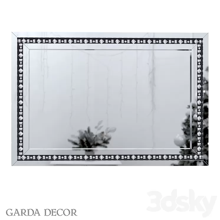Rectangular Decorative Mirror 50SX-1823/1 Garda Decor 3D Model