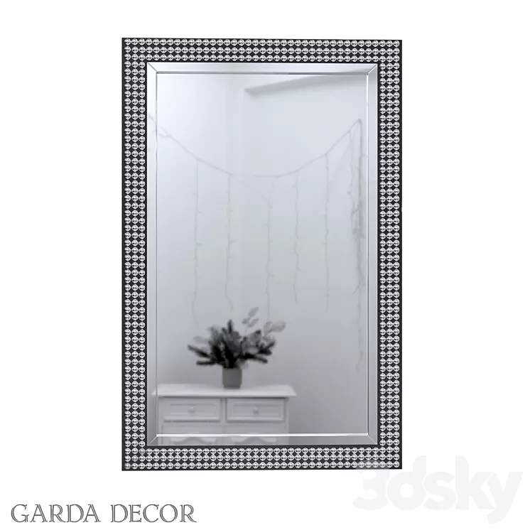 Rectangular Mirror with Kaboshon Crystals 50SX-19003/1 Garda Decor 3D Model