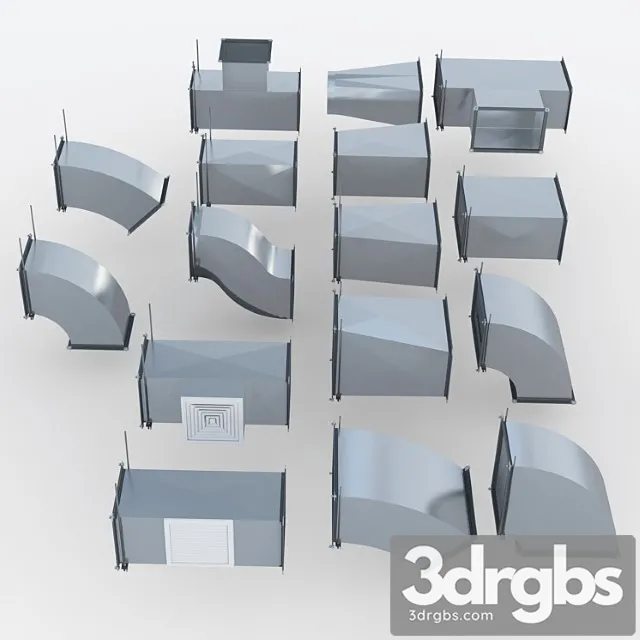 Rectangular ventilation 3D Model Download