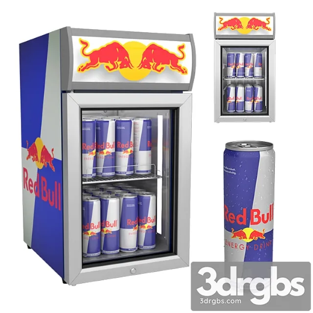 Red bull mini bar 3D Model Free