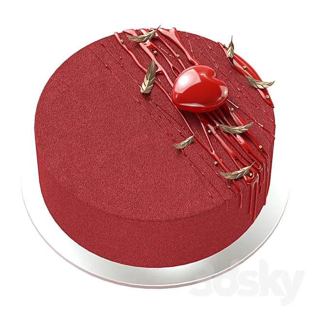 Red Cake 3D Model