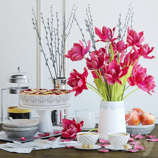 red tulips 3D Model