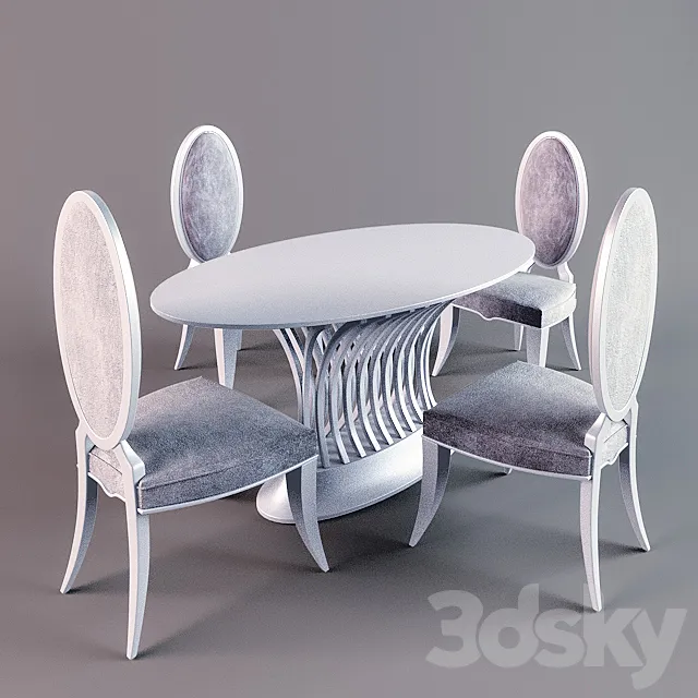 Redeco table chair 3D Model