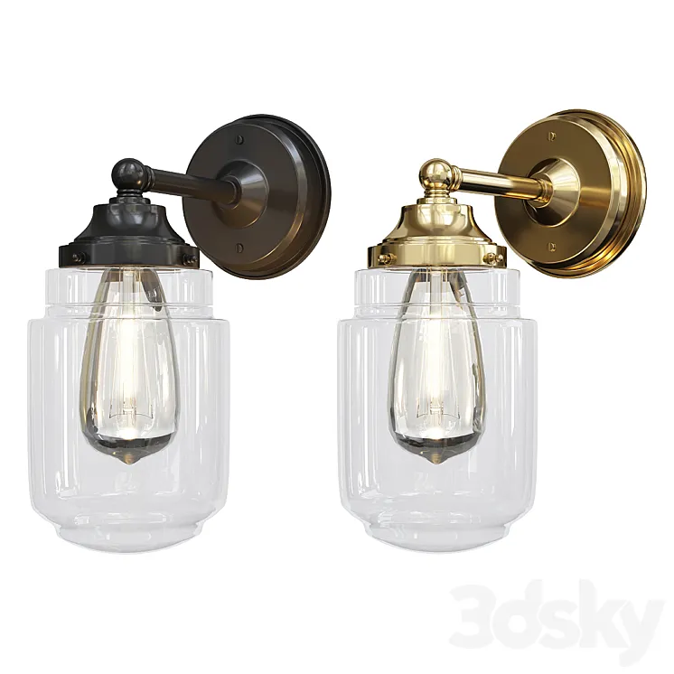 Reed outdoor sconce jar shade 3D Model Free
