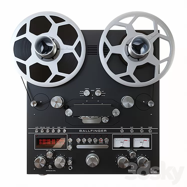 Reel Ballfinger M 063 tape recorder 3D Model
