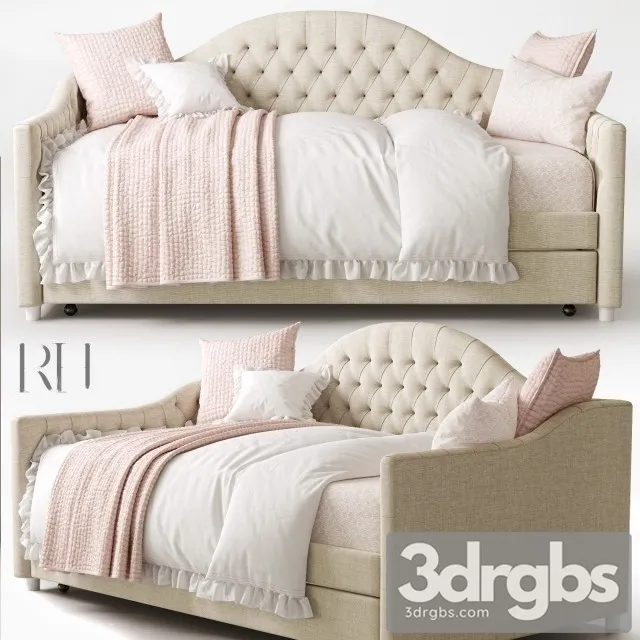 Reese Tufted Daybed With Trundle 3D Model Free