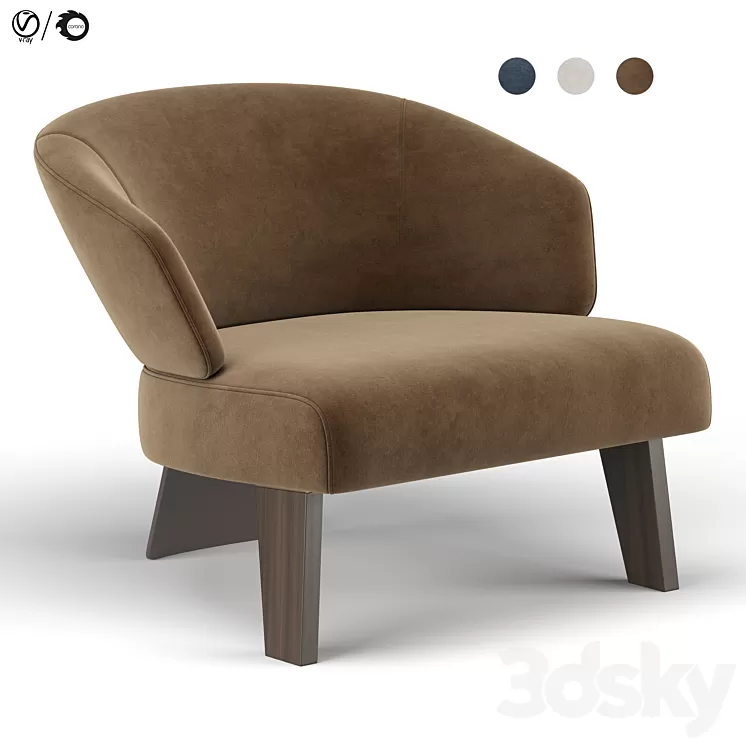 Reeves large armchair 3D Model