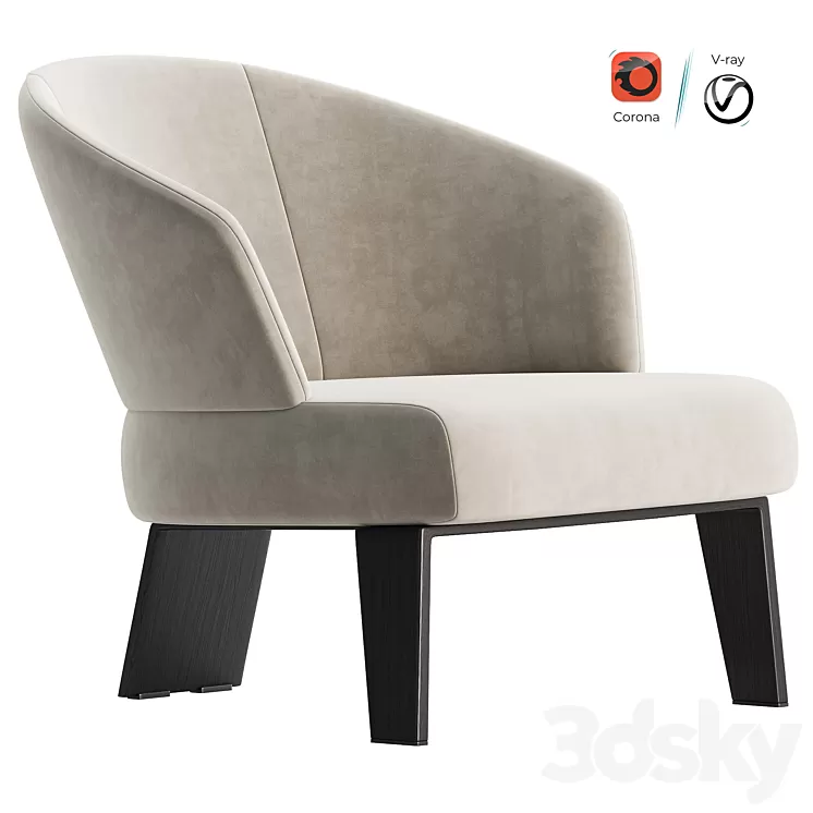 REEVES SMALL By Minotti 3D Model Free