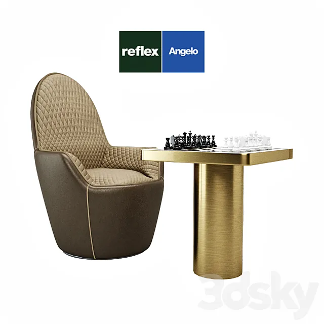 Reflex Angelo Swan Poltrona & Tau Scacchi 3D Model