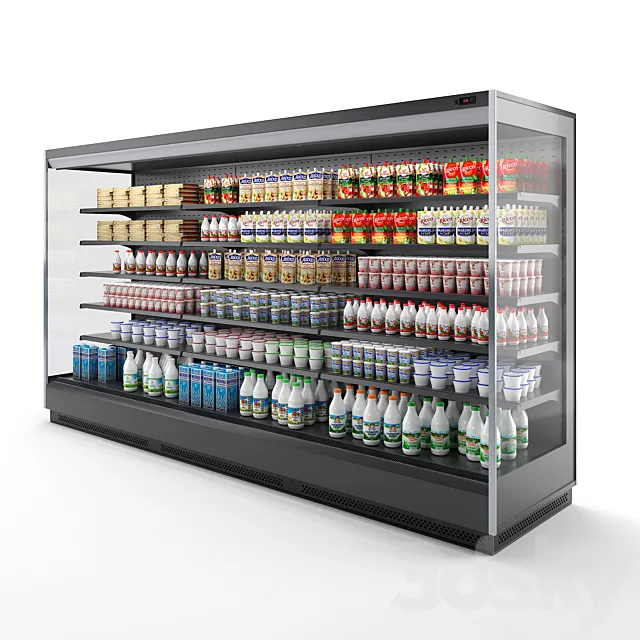 Refrigerated display case Brandford Tesey. 3D Model