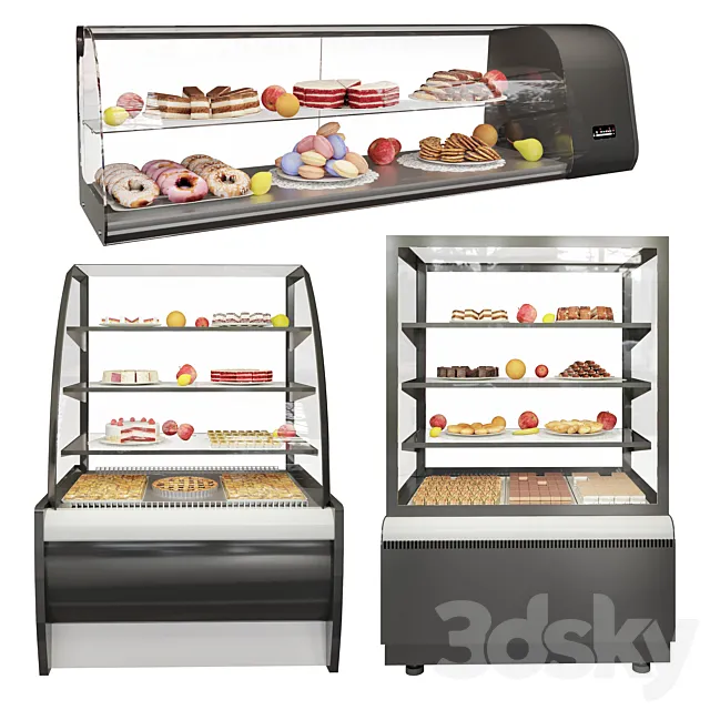 Refrigerated display cases Carboma 3D Model