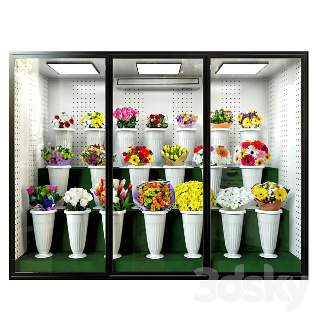 Refrigerated display for flowers Free Download