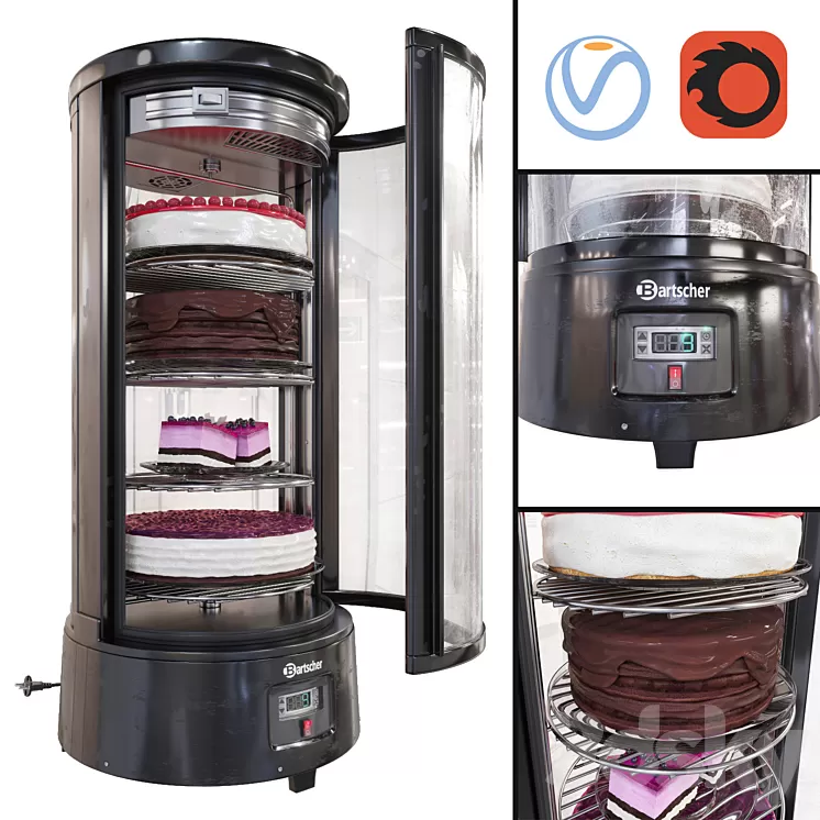 Refrigerated showcase Bartscher 3D Model