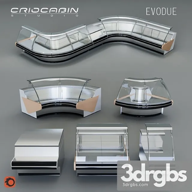 Refrigerated showcase criocabin evodue 3D Model Free