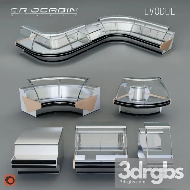 Refrigerated Showcase Criocabin Evodue 3D Model Free