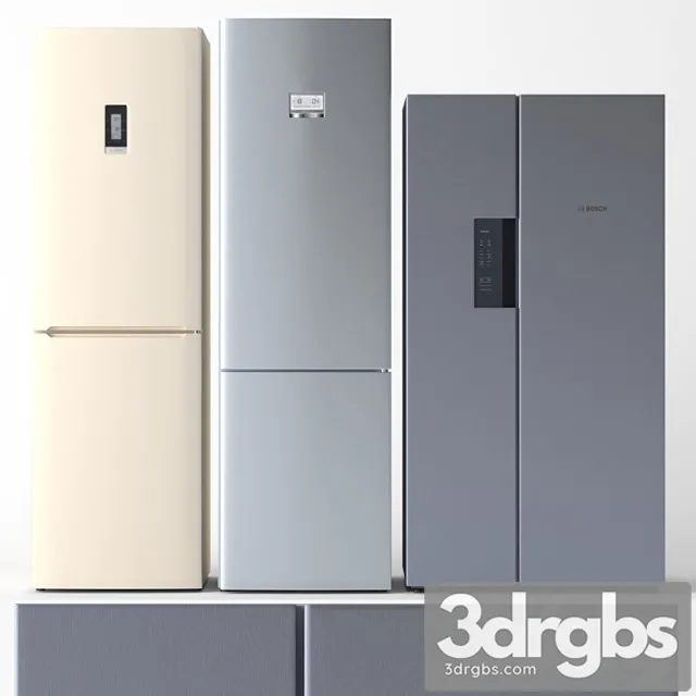 Refrigerator bosch 2 3D Model Free