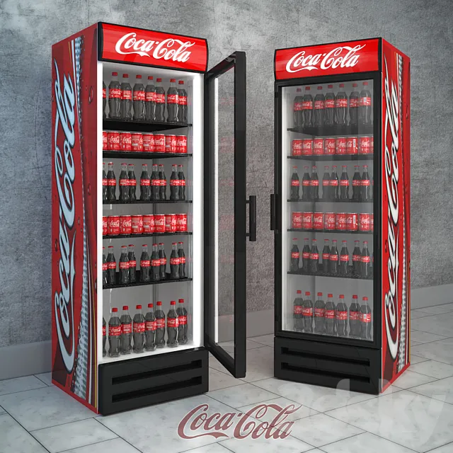 Refrigerator Coca-cola 3D Model