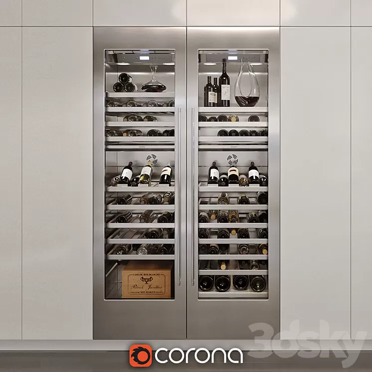 Refrigerator for wine gaggenau rw 464 3D Model