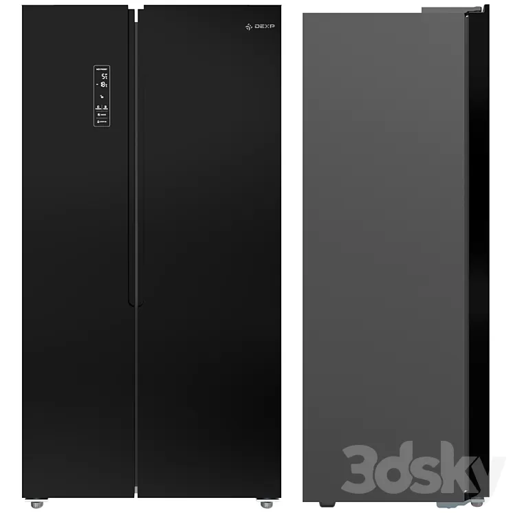 Refrigerator multi-door Side by Side DEXP SBS455AHA 3D Model Free