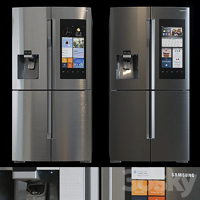 Refrigerator Samsung RF22K9581SR 3DModel