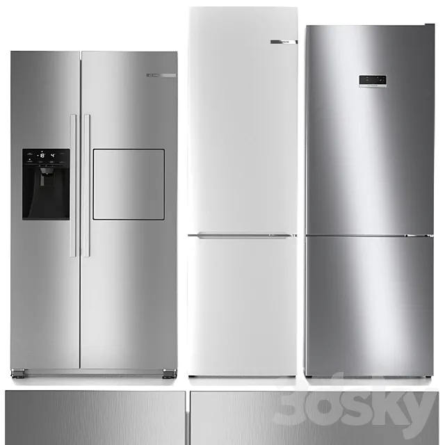 Refrigerator set BOSCH 5 3D Model